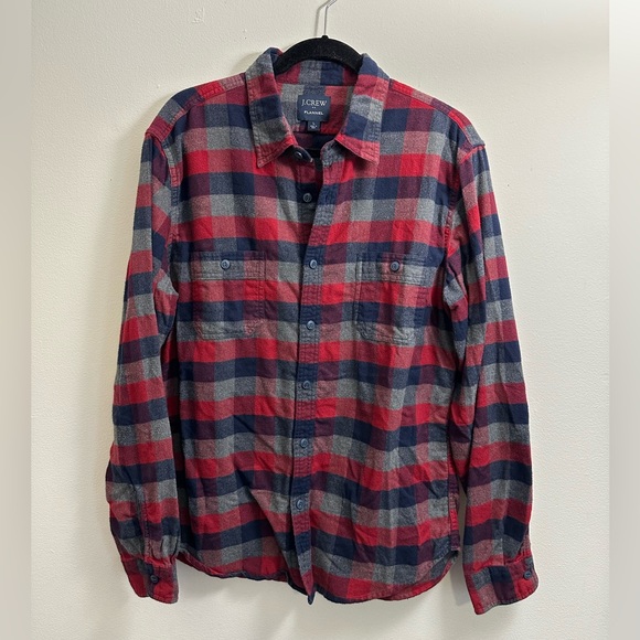 J Crew Flannel -Size L - Picture 1 of 3